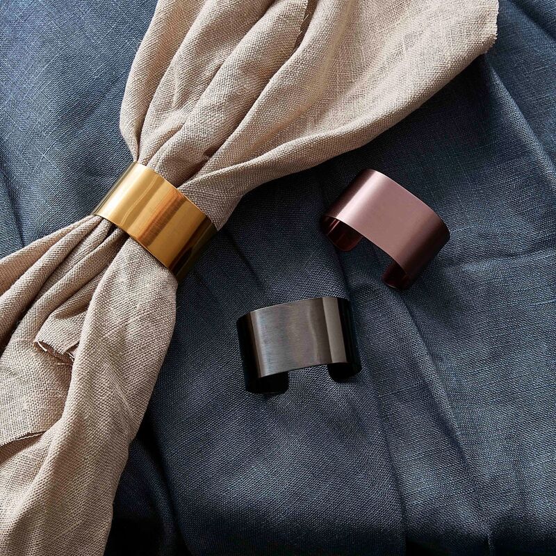 Raw servetthållare 4 st. guld