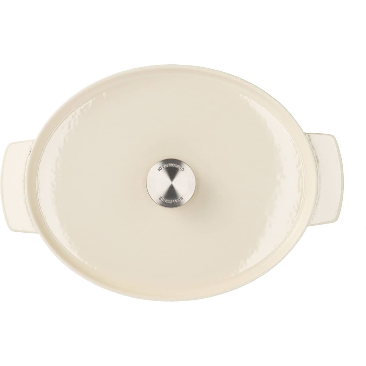 Gjutjärnsgryta oval 30 cm/5,6 liter, almond cream