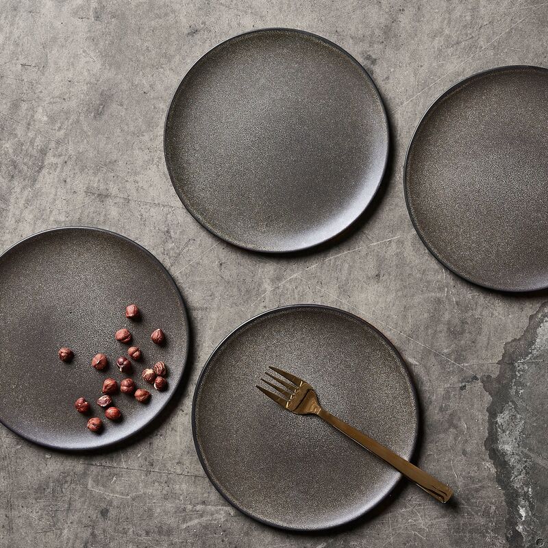 Raw desserttallrik, skogsbrun