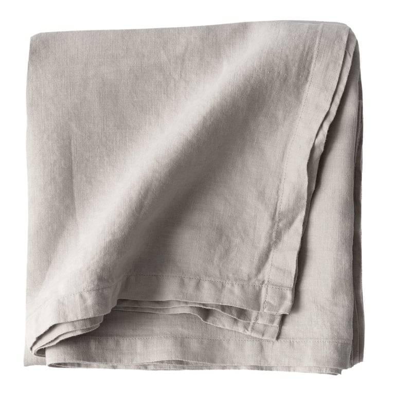 Bordduk i lin 145x145 cm, warm grey