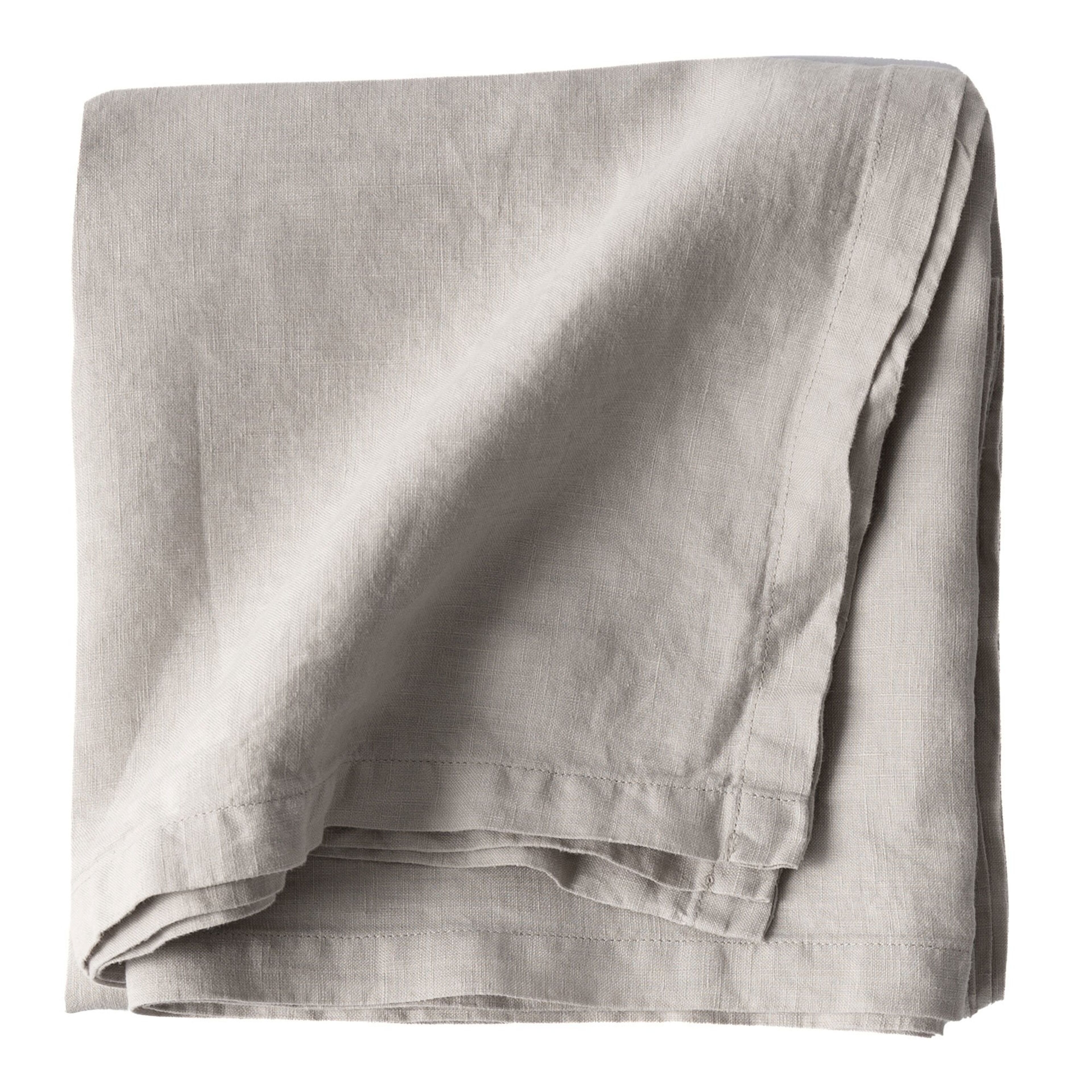 Bordsduk i linne 145x145 cm, warm grey