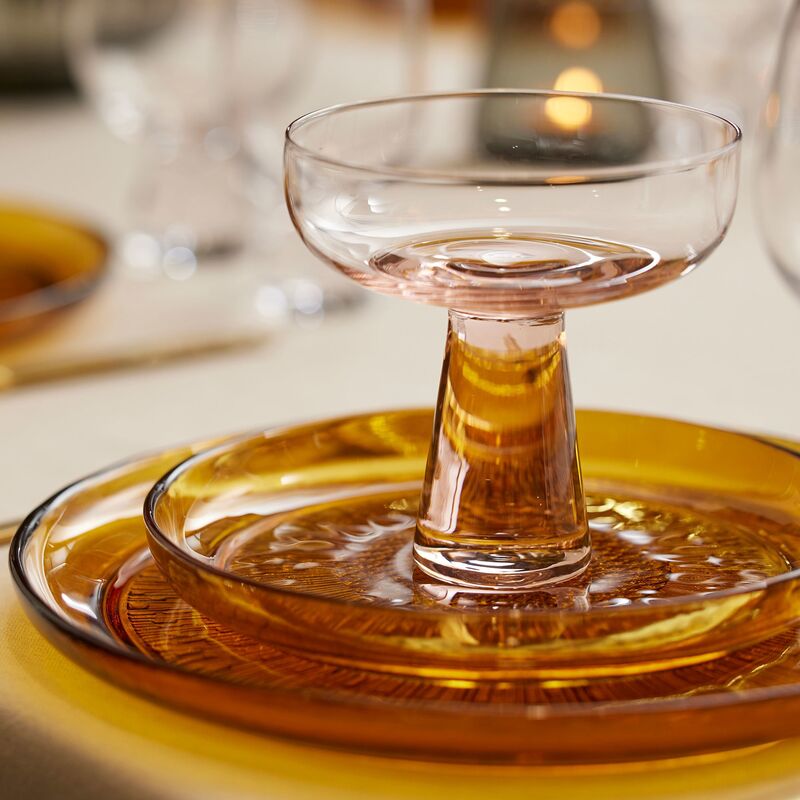 glastallrik 25 cm, bärnsten