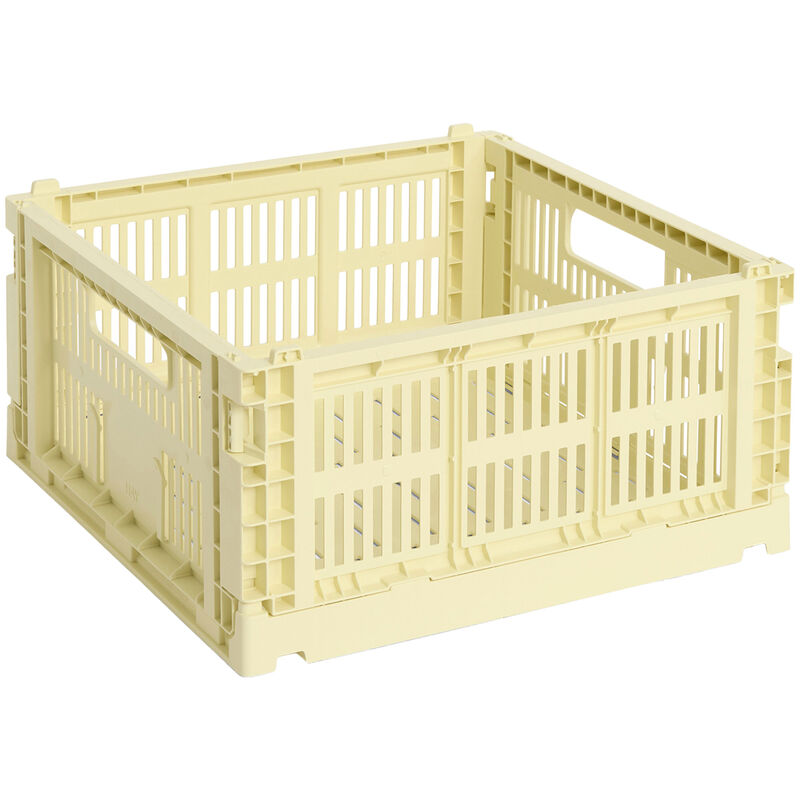 HAY Colour Crate Medium Square förvaringslåda, ljusgul
