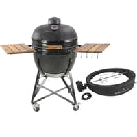 Maxi kullgrill, svart + grillmesterens rotisserie og pizzaovn