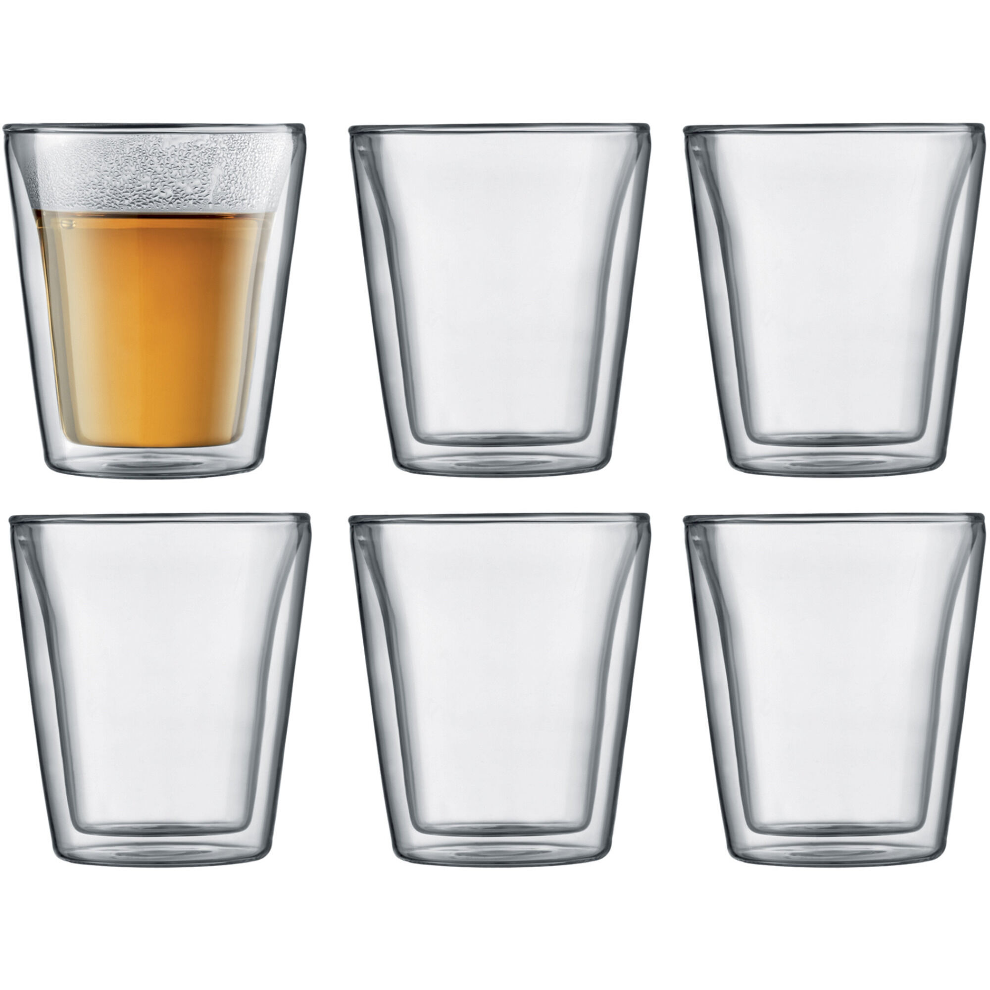 Canteen Dubbelväggigt Glas Medium 6 pack