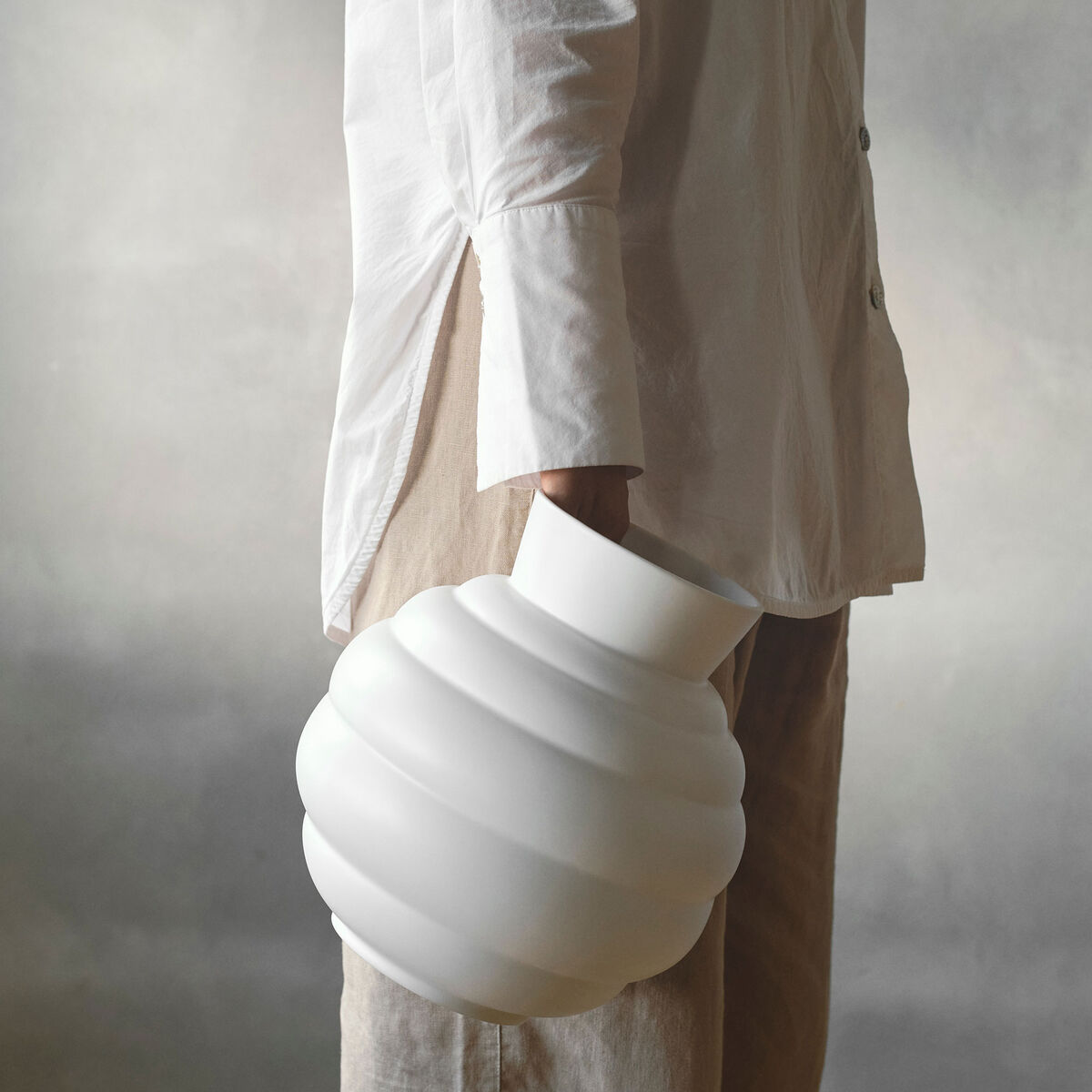 Knabstrup Tortus Archie Vas 26,5 cm, vit 