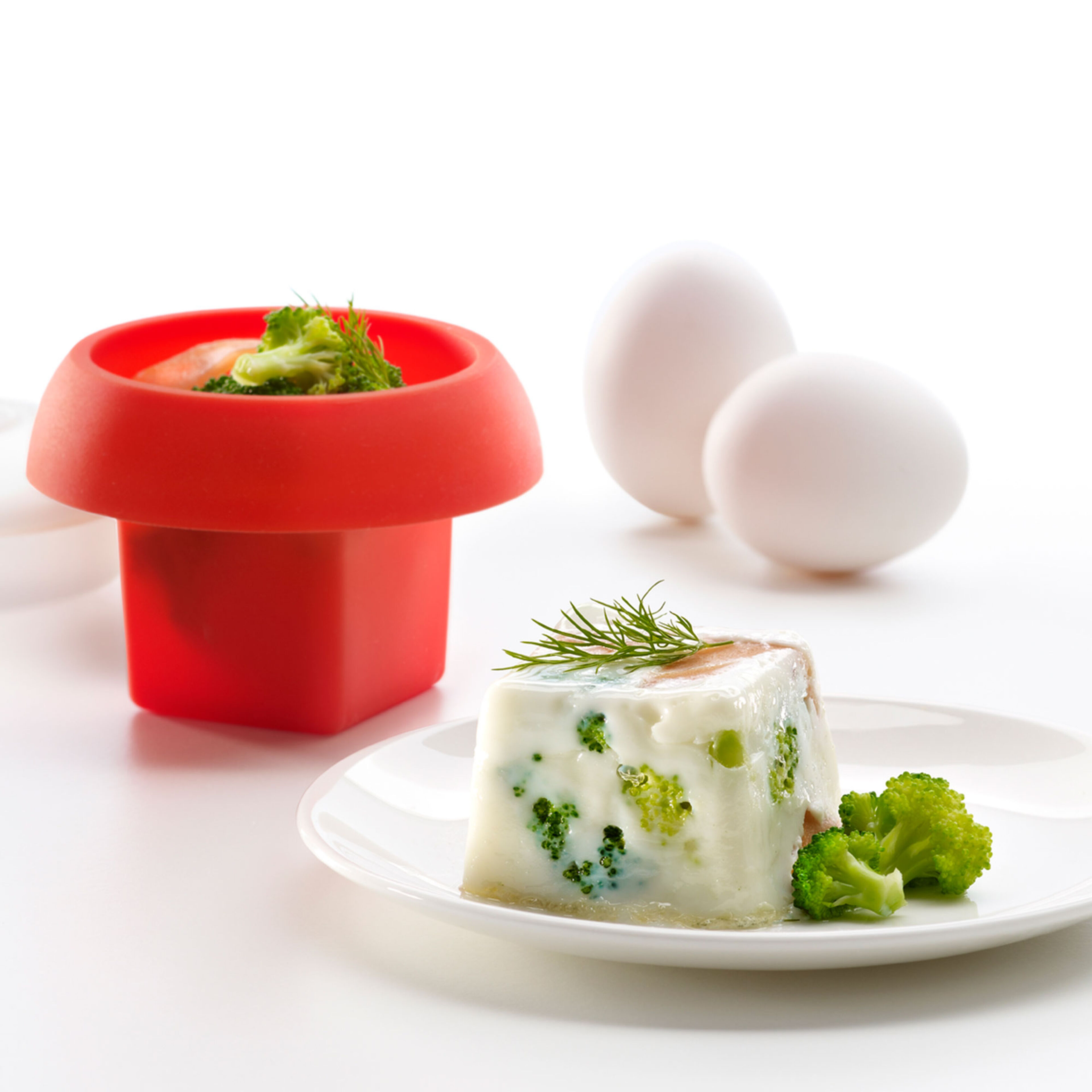 Firkantet æggepocherer, rød