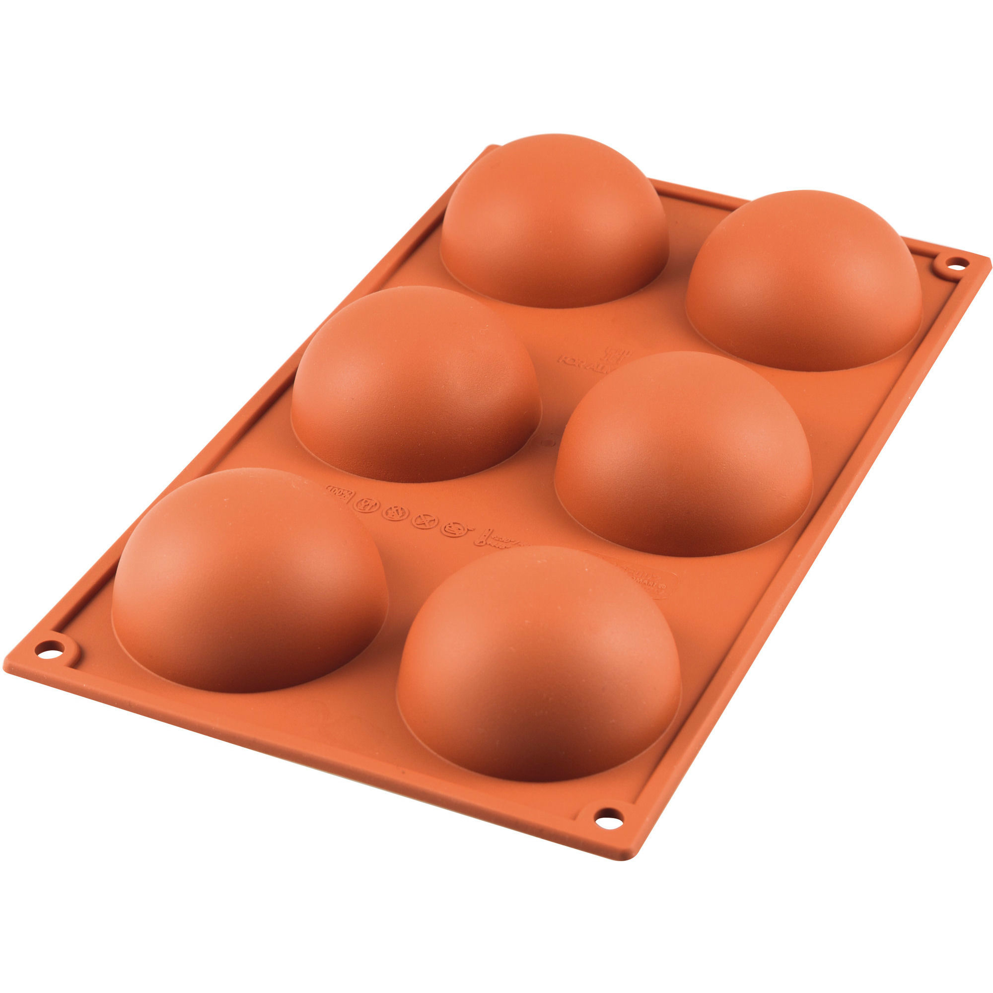 Silikonform Halve 6 stk