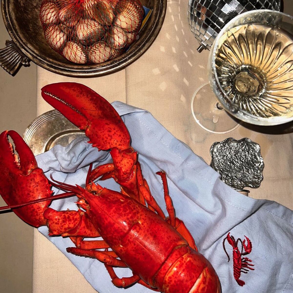 Crayfish servett 40x40 cm 4-pack