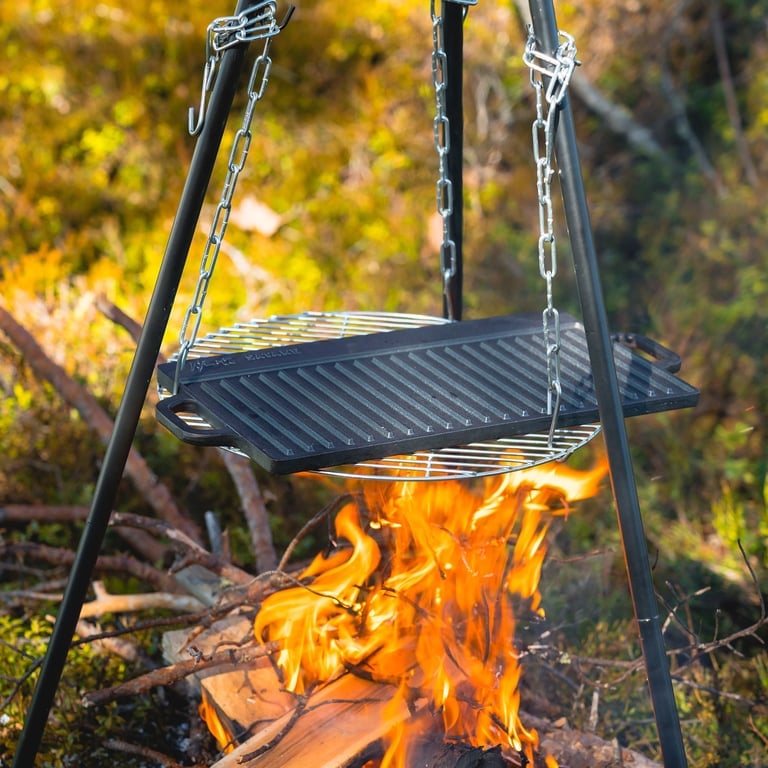 Grillplade/stegebord vendbart