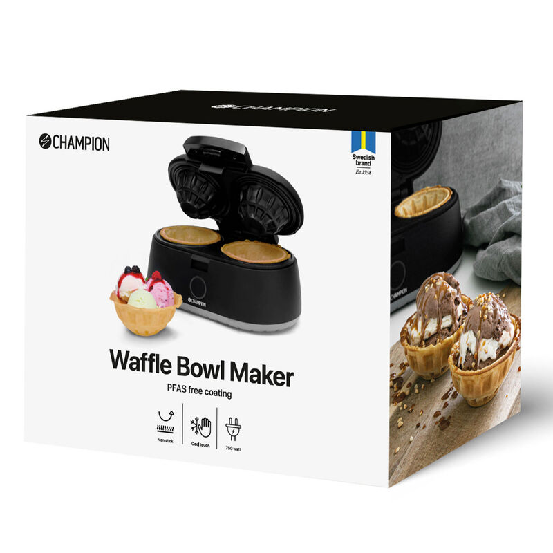 Våffelskålsjärn, svart 