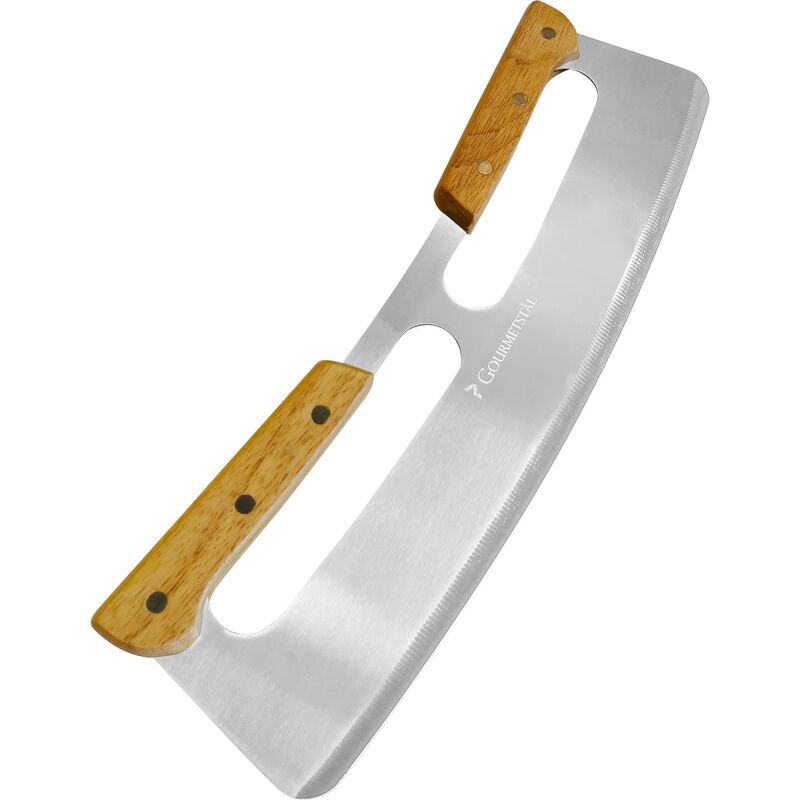 Pizzaskärare Rostfri Stålbåge Trähandtag