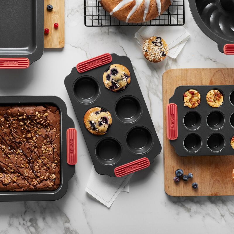 Non-stick minimuffinssivuoka 6 kpl, harmaa