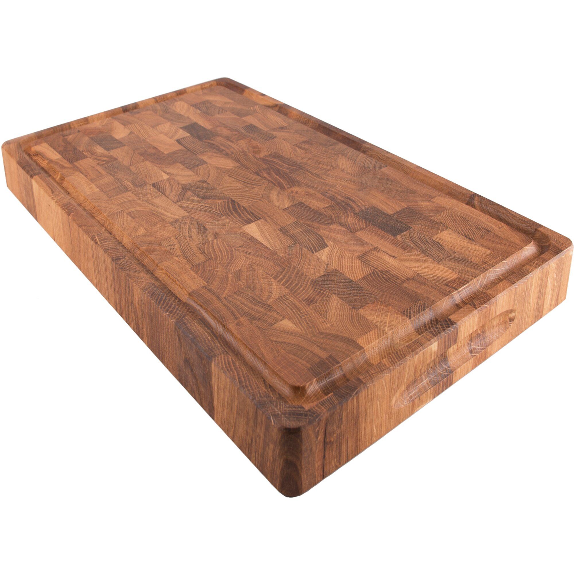 Skærebræt I Eg Med Rille 40x25x4 Cm
