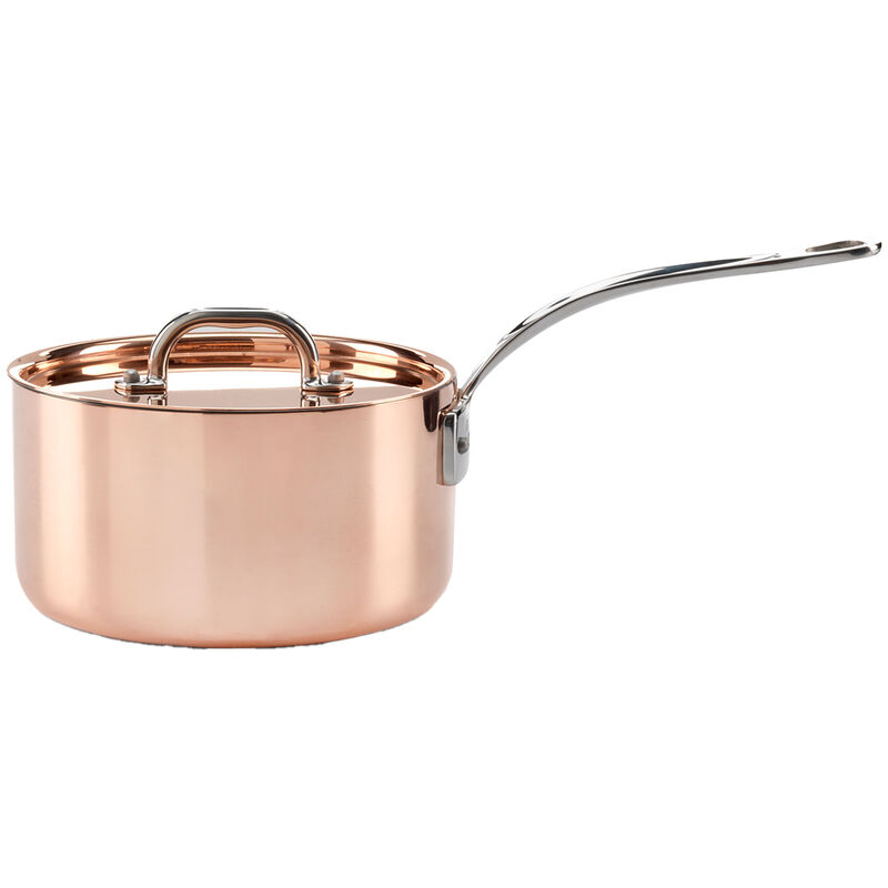 Kastrull + lock 2 liter, koppar