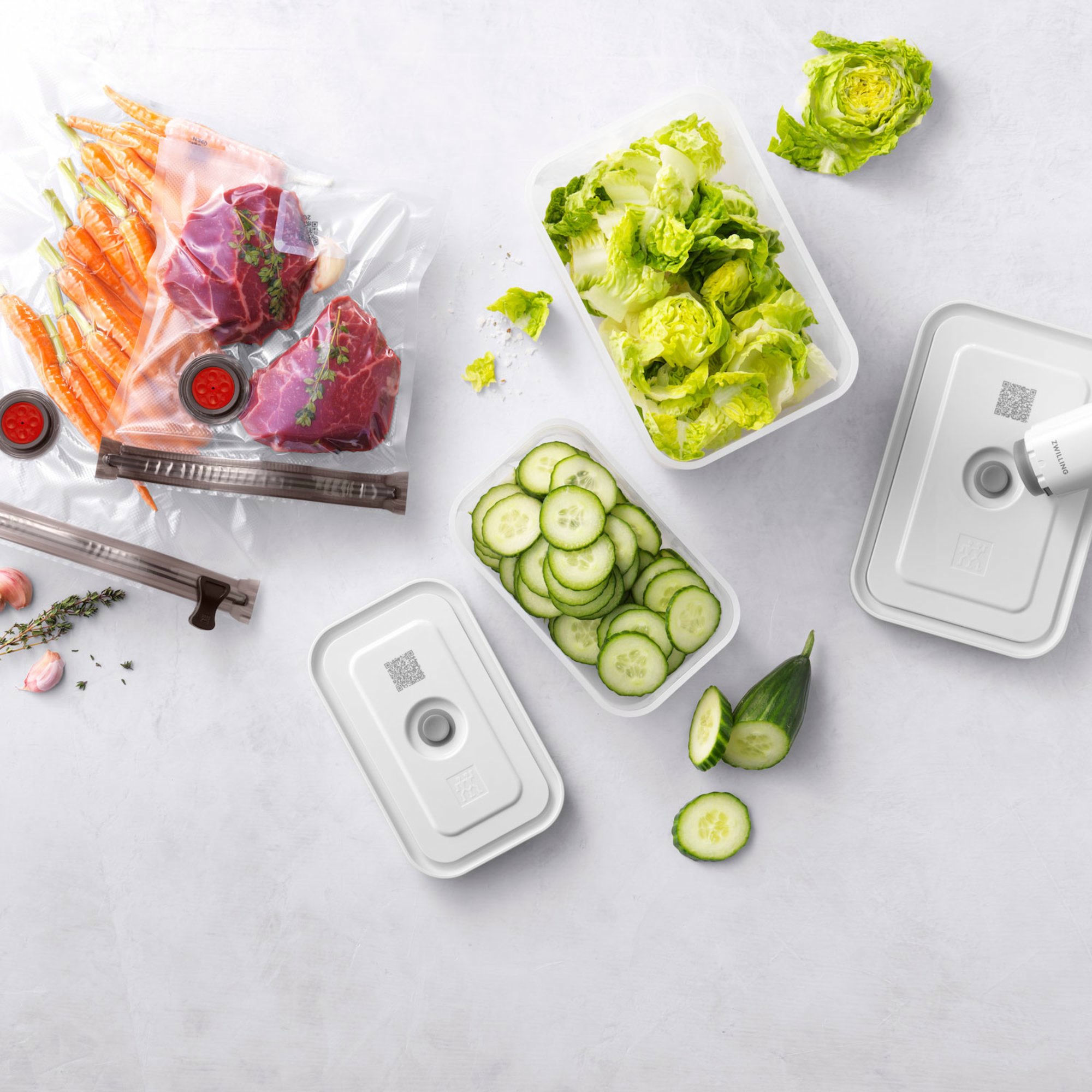 Alternativ bild 1 för Zwilling Fresh & Save vakuum startset 7 delar, plast