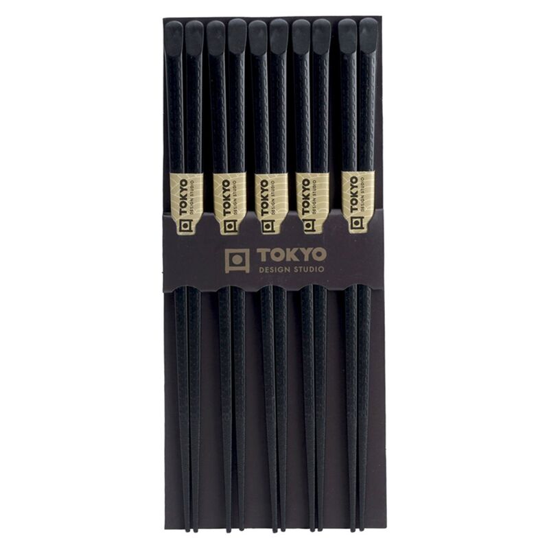 Spisepinner 5 par, svart