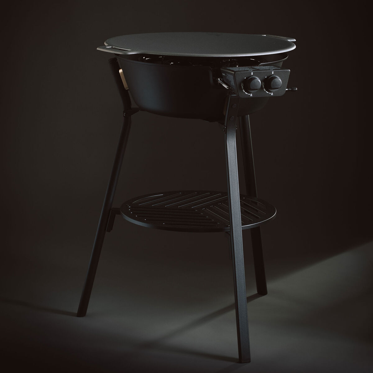 Paistotasosetti kaasupolttimella LL 58 cm, musta