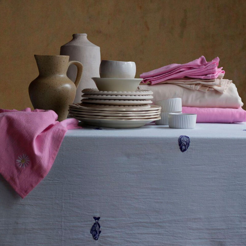 Midnatt Josefin La Mer bordsduk 180x145 cm, blå