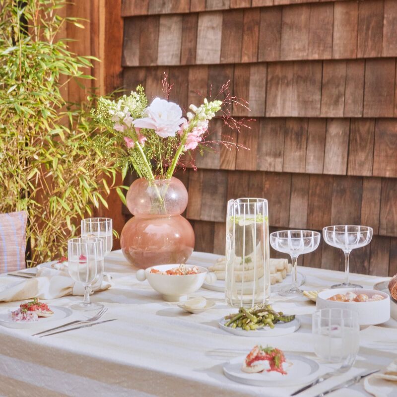 Lasi maljakko 23 cm, taupe