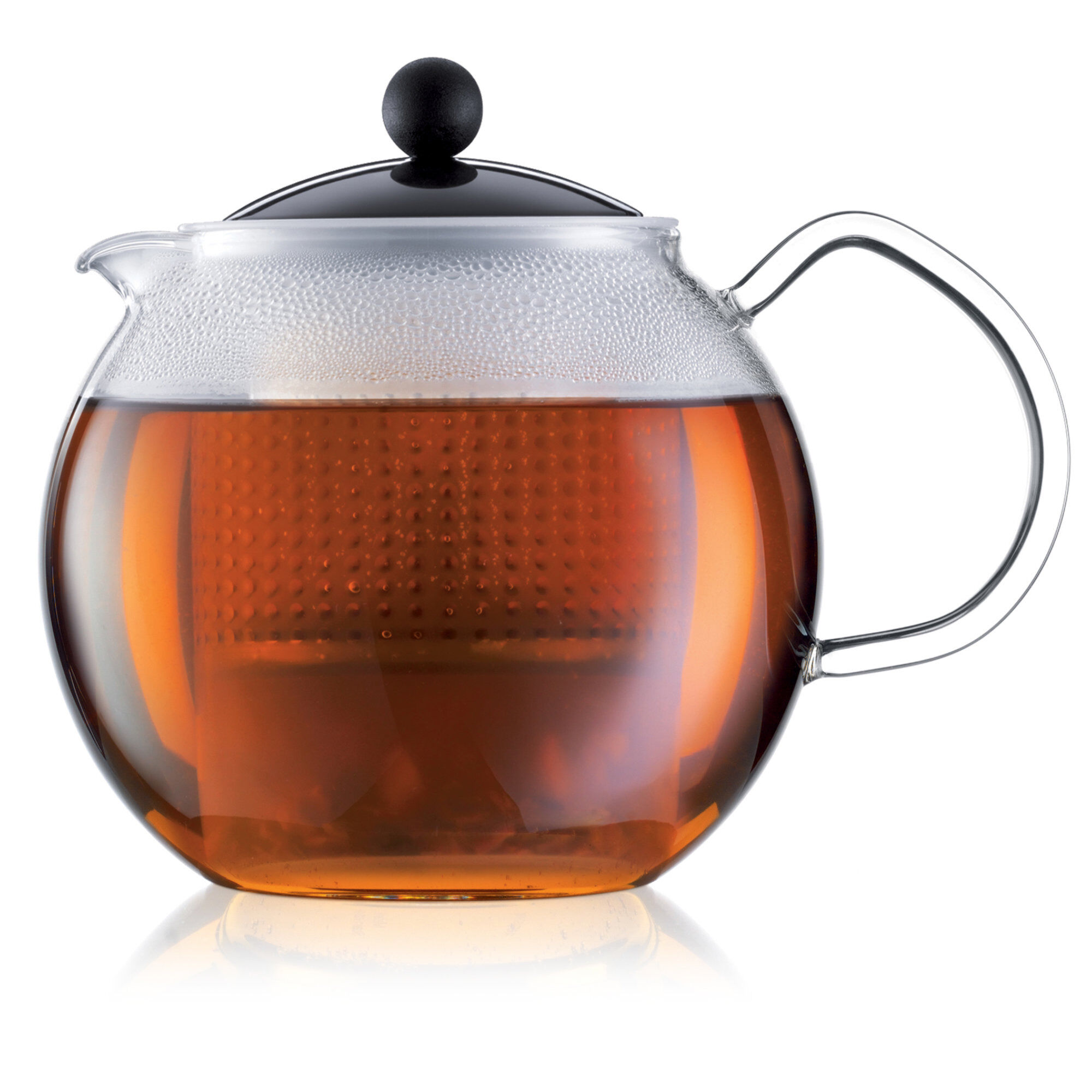 ASSAM tekanne med glasshåndtak, 1,5 l, sort