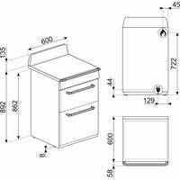 TR62BL 60 cm Victoria Gaskomfur med 2 Ovne, sort