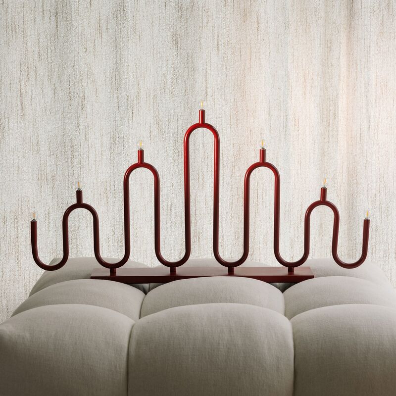 7 Adventsljusstake, röd