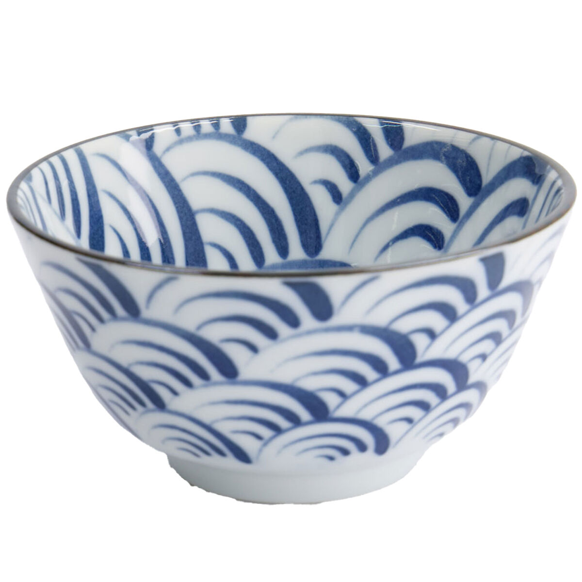 Natsu Nami skål 350 ml, blå/hvit