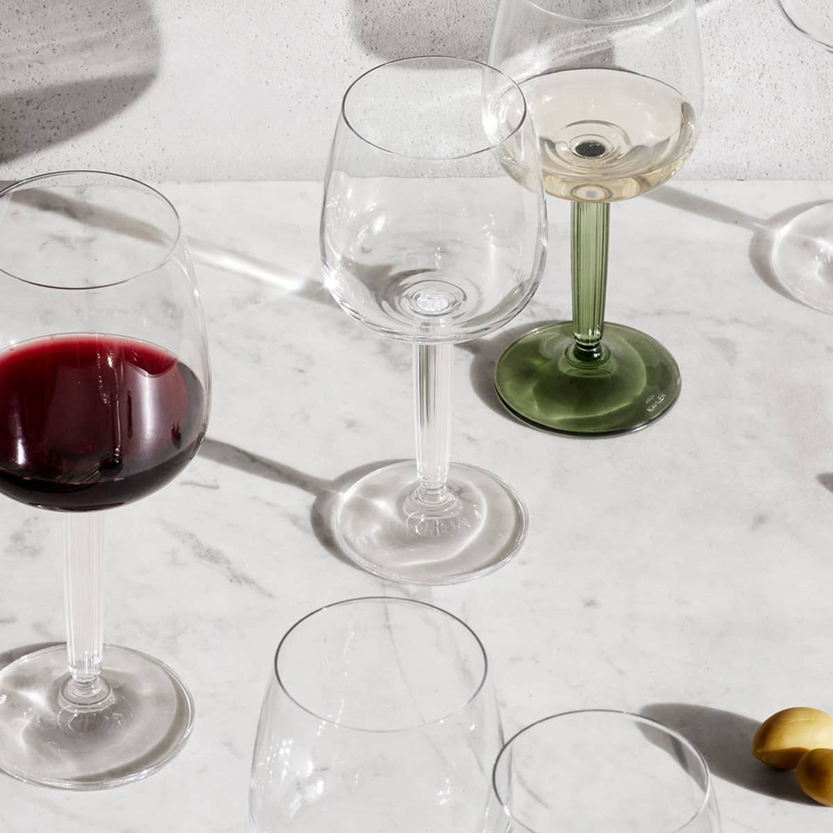 Hammershøi rødvinsglass Ø 9,5 cm 2 stk, klar