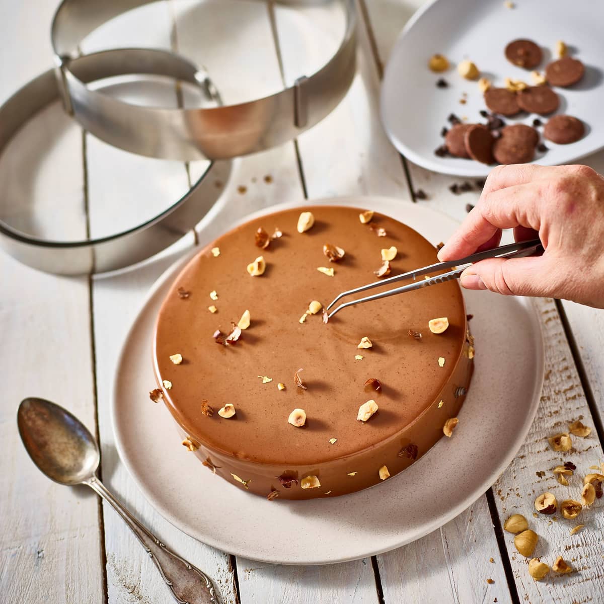 Ruokapinsetit kaarevin kärjin16 cm, ruostumaton teräs