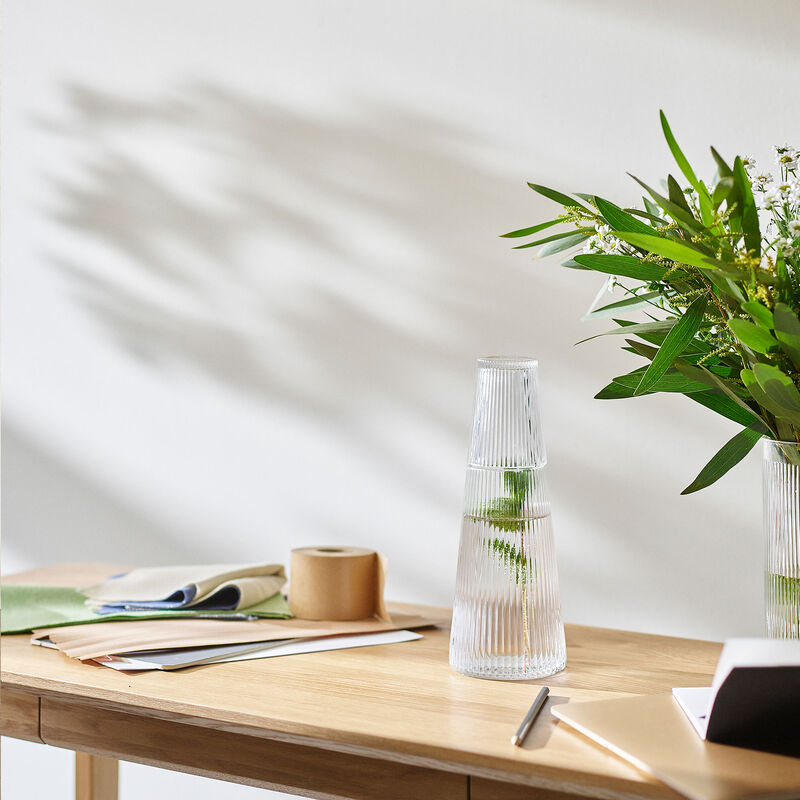 karaff med glas, 1 liter, klar