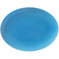 Rhombe serveringsfad, oval, blå