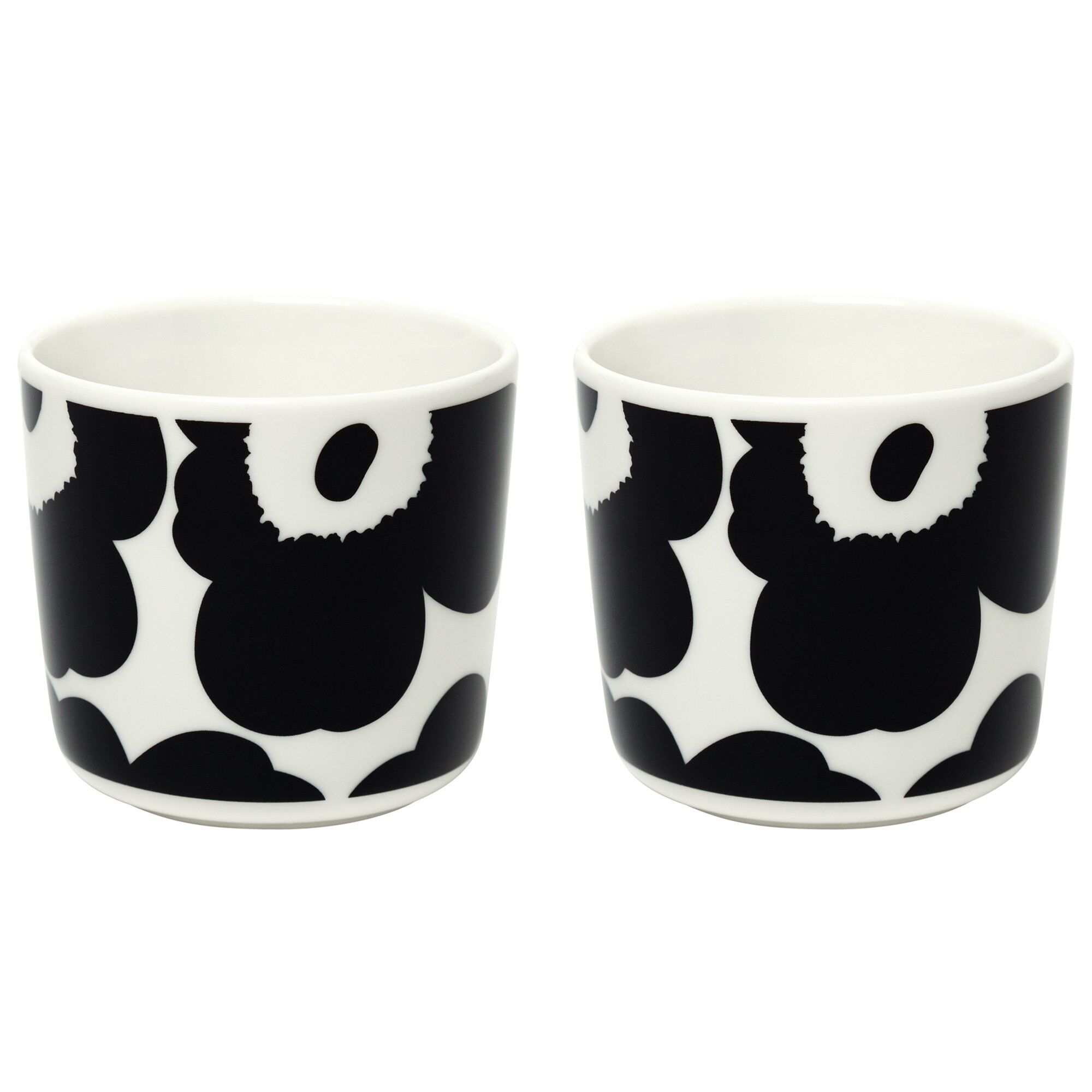 Marimekko Unikko kopp uten hank 20 cl 2-pakning Hvit-svart