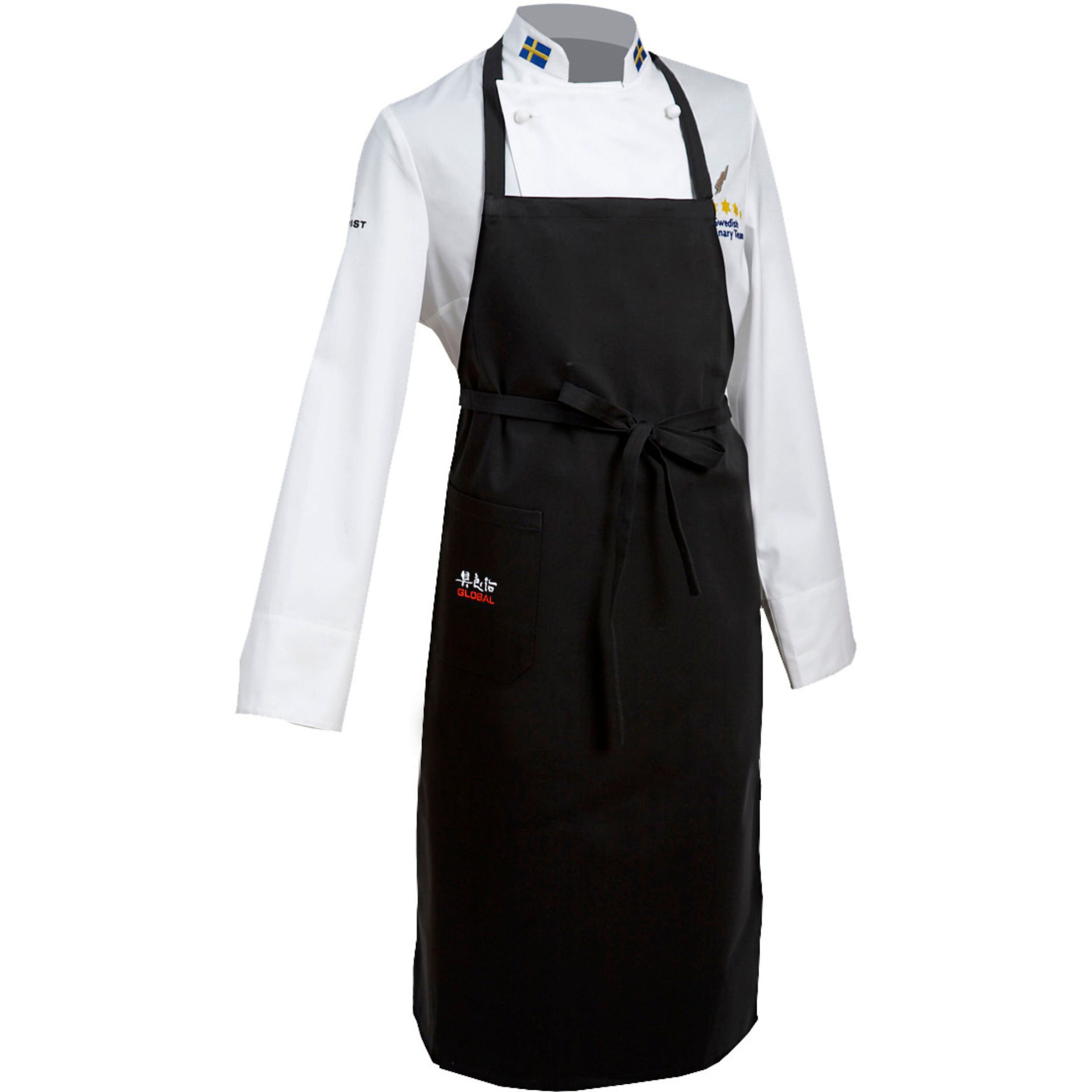 G-90005 Bröstlappsförkläde med Midjeficka