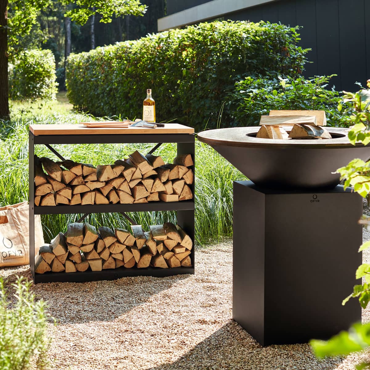 Wood Storage Dressoir Black