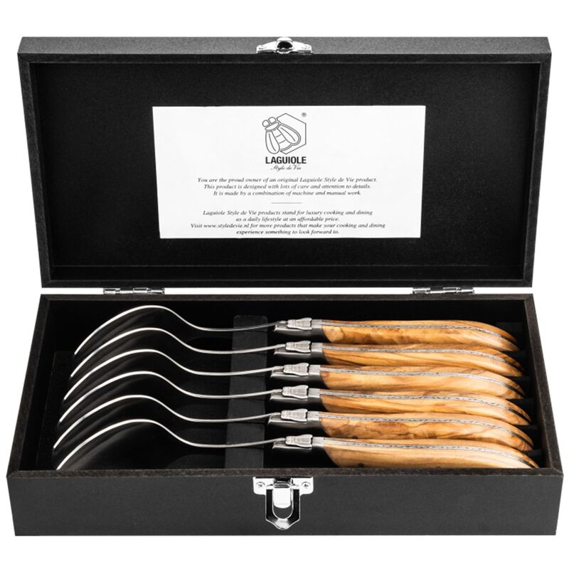 Skedar 6-pack, olivträ