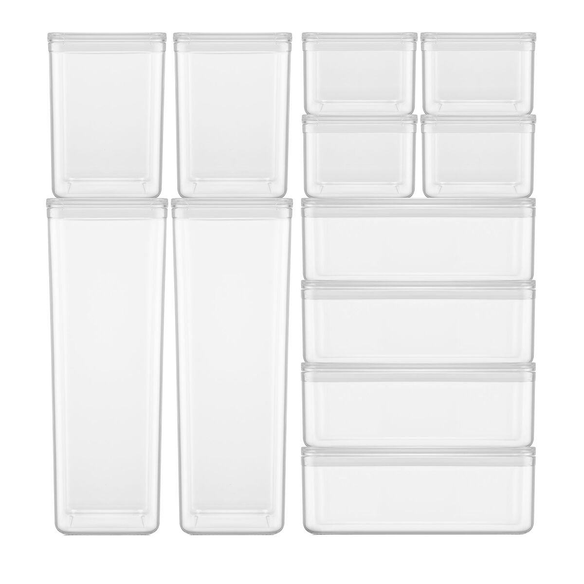 Canteen opbevaringsbeholder 12 dele, tranperant