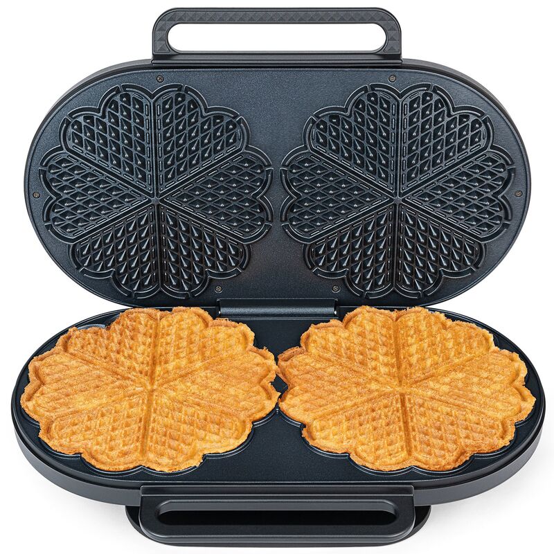 WM6DB-220 Grand Double Vaffeljern, matt svart