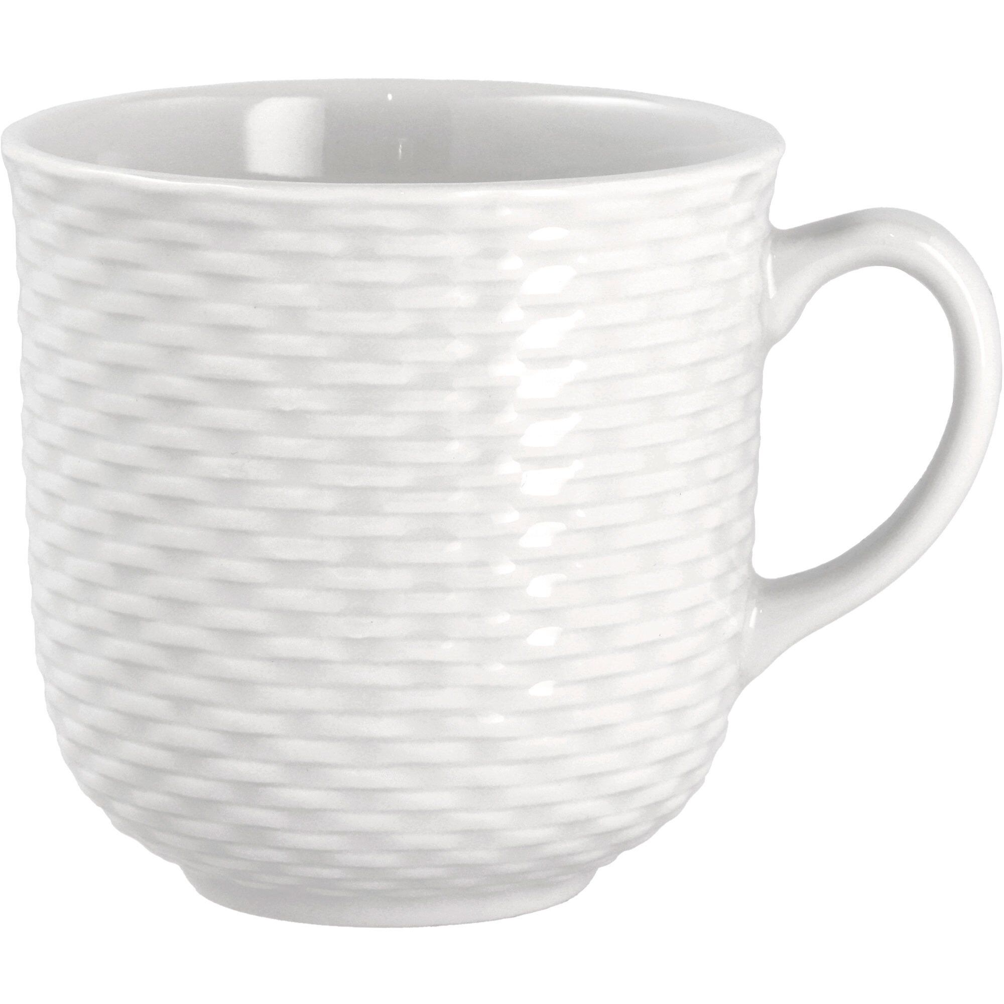 Basket mugg 37 cl, vit