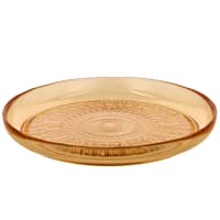 Kusintha glastallrik 25 cm, bärnsten
