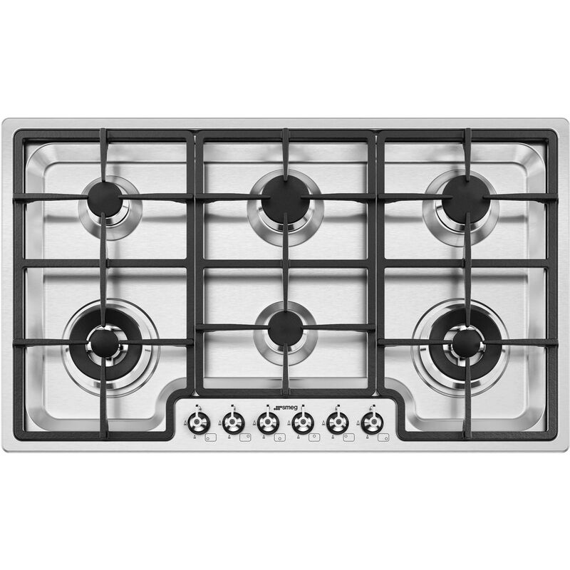 Gass Platetopp 90 cm, Rustfritt Stål