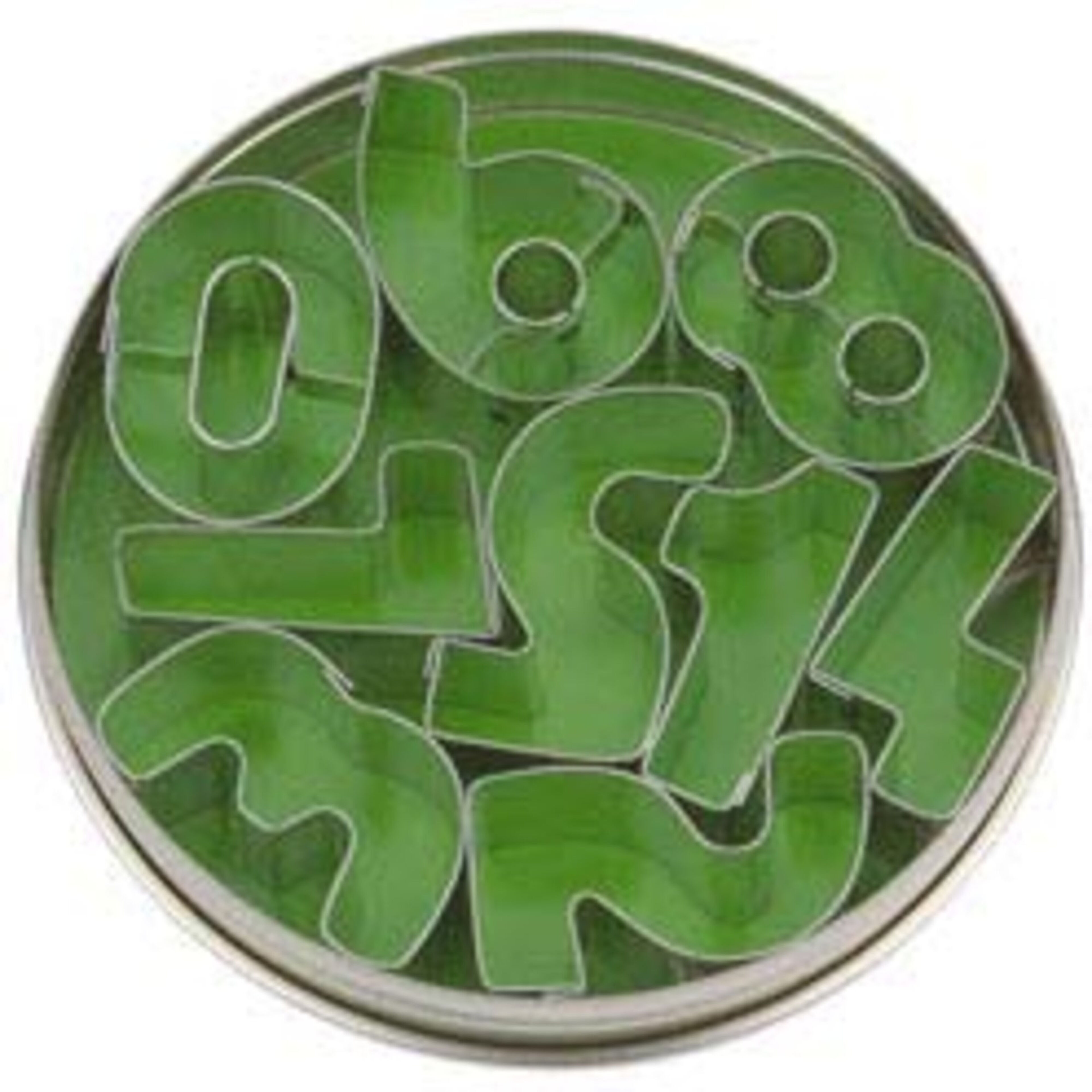 Kakformar Siffror 3,5 cm - 9 st i plåtask