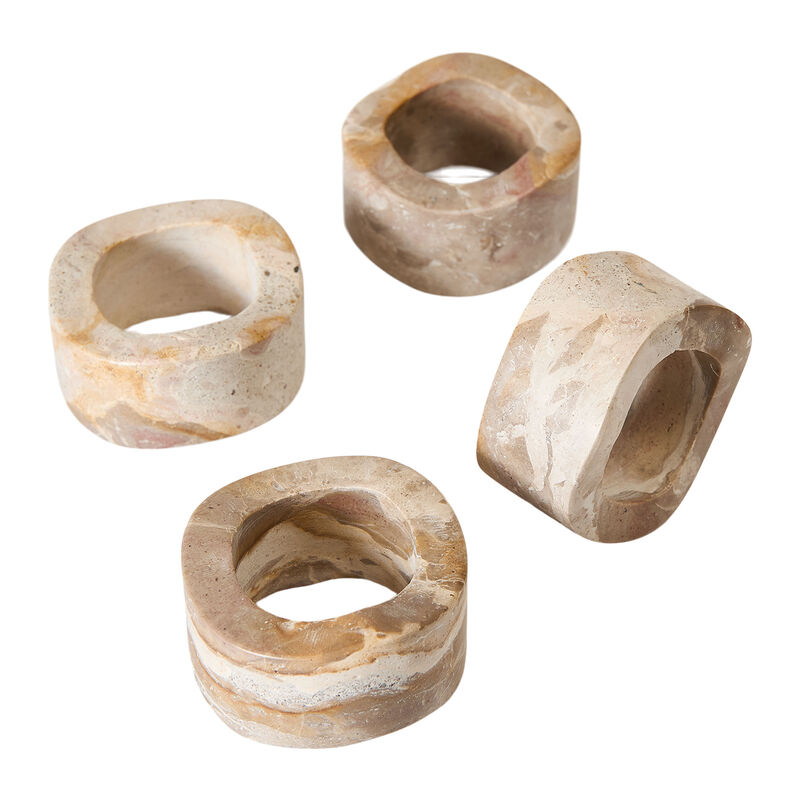 Vita servettring 4-pack, seashell