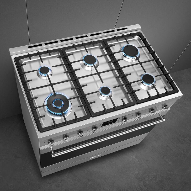 C9GMX2 Classic Gaskomfur 90 cm, rustfrit stål