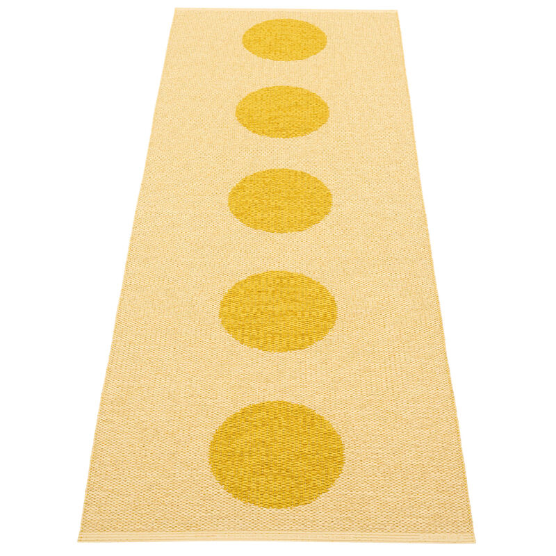 Pappelina Vera Pop matto 70 × 200 cm, mustard/yellow