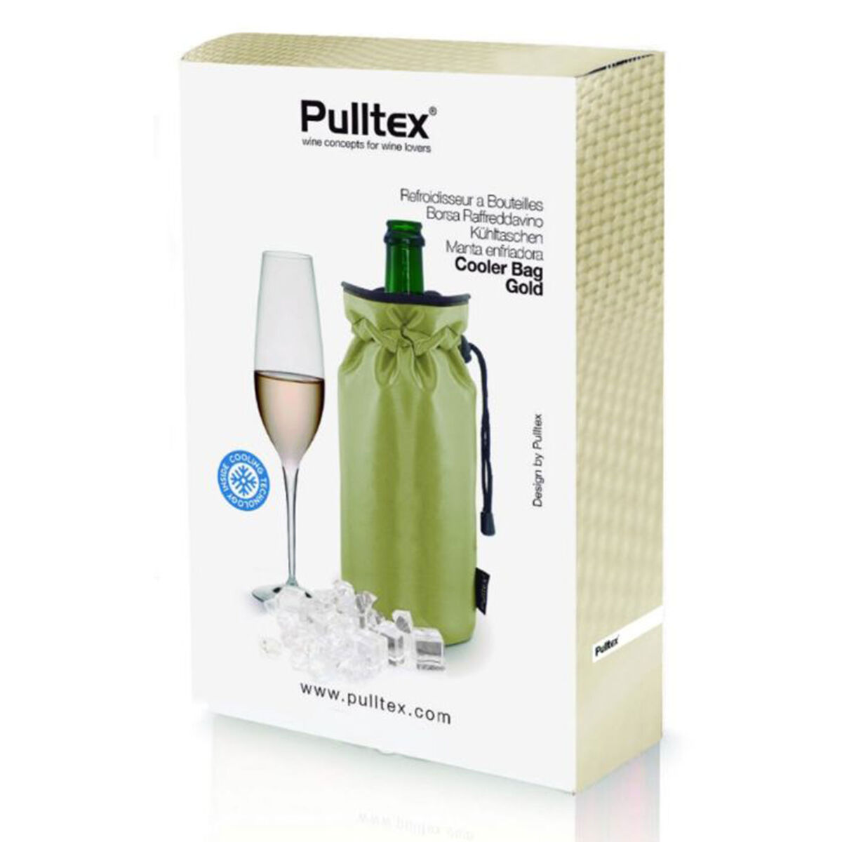 Pulltex champagnekøler, guld