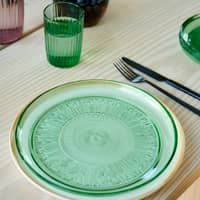 Kusintha glasstallerken 25 cm, grønn