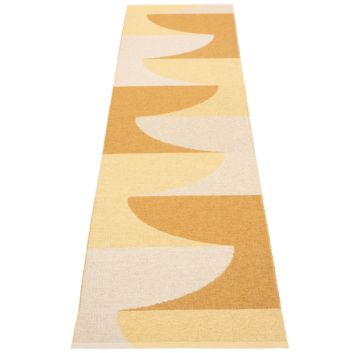 Pappelina Hill matta 70 × 270 cm, ochre/yellow/cream