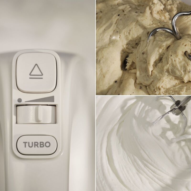 500s ESM4W elvisp med stativ och skål, vit