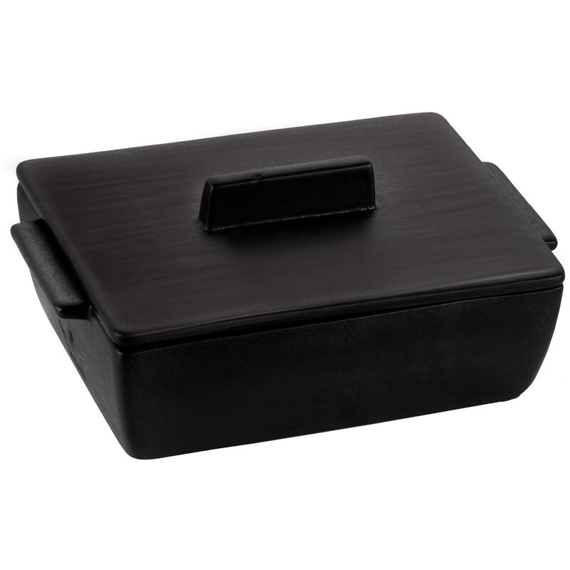 Ildfast form med lokk 20 x 13,5 x 8,5 cm, mattsvart